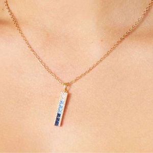 Vince Camuto Blue Ombré CZ Necklace